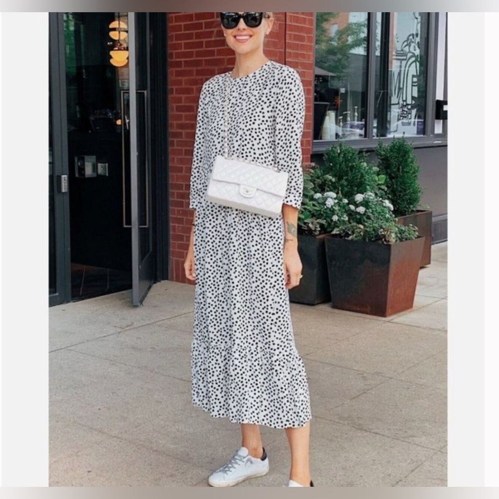 ZARA Black White Polka Dot Print
DRESS Midi bloggers favourite  Patterned viral - Picture 4 of 12